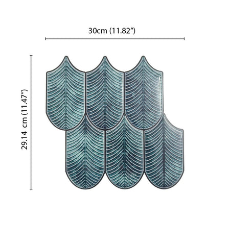 Teal Blue Peel And Stick Wall Tile | Kitchen Backsplash Self Adhesive Tiles For Home Décor