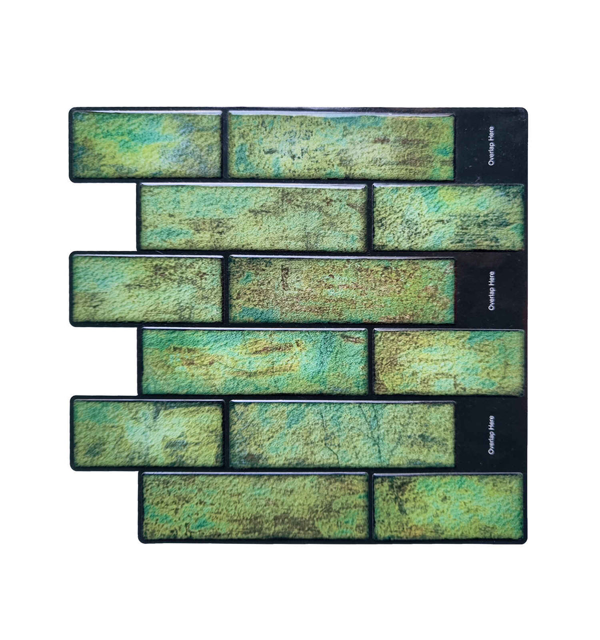 Green Grunge Peel and Stick Wall Tile | Kitchen Backsplash Tiles