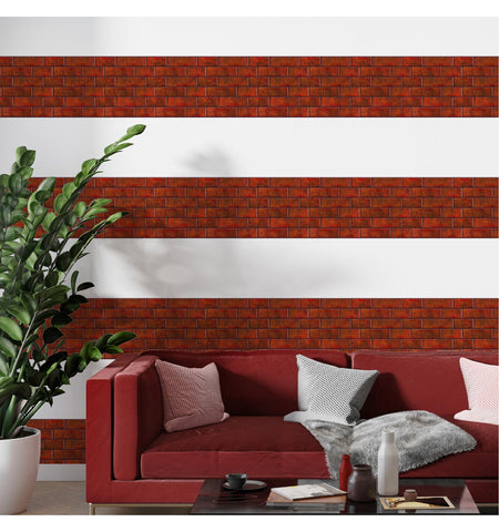 Red Subway Peel and Stick Wall Tile | Kitchen Backsplash Tiles | Self Adhesive Tiles For Home Decor