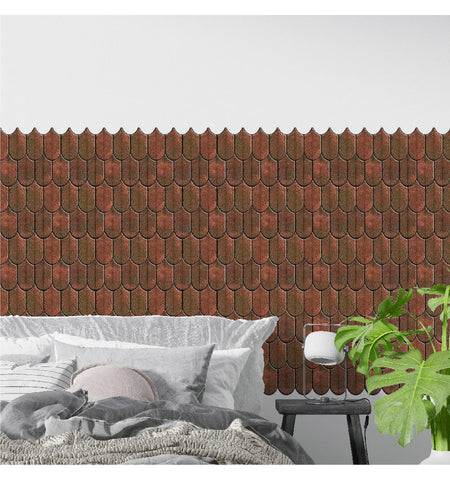 Rustic Copper Peel And Stick Wall Tile | Kitchen Backsplash Self Adhesive Tiles For Home Décor