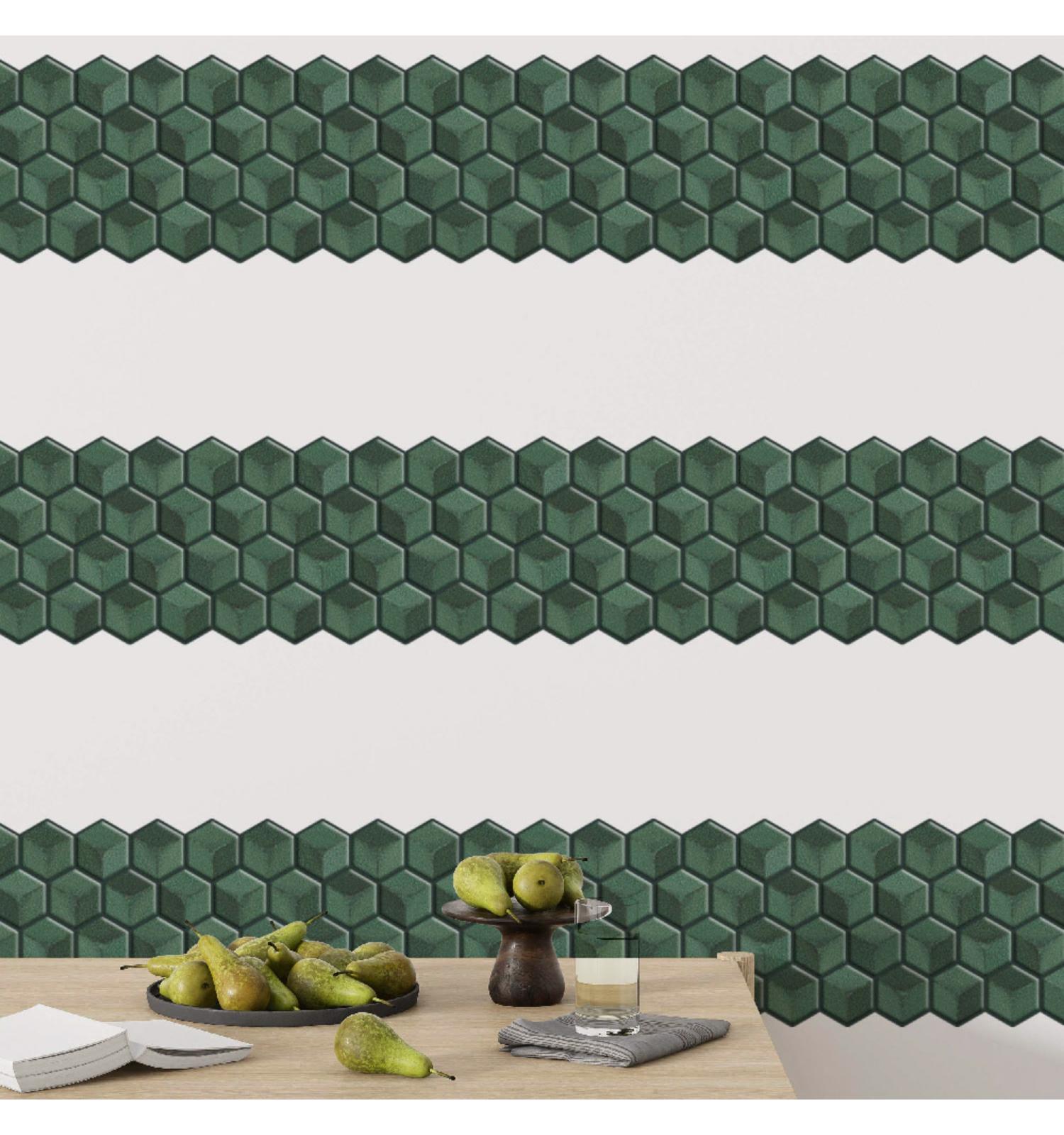 Sage Green peel and Stick Wall Tile | Hexagon Kitchen Backsplash Tiles | self Adhesive Tiles for Home Décor