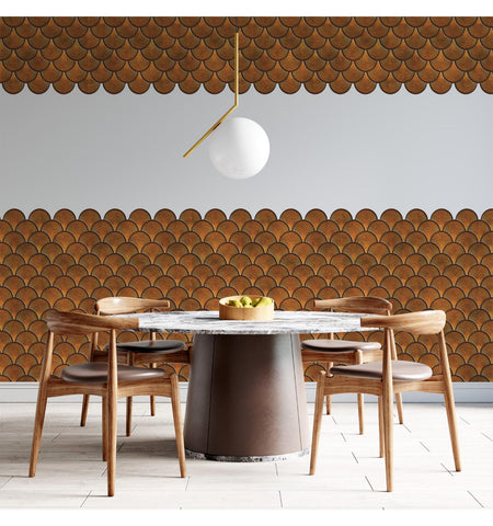 Orange Shell Peel And Stick Wall Tile | Kitchen Backsplash Tiles