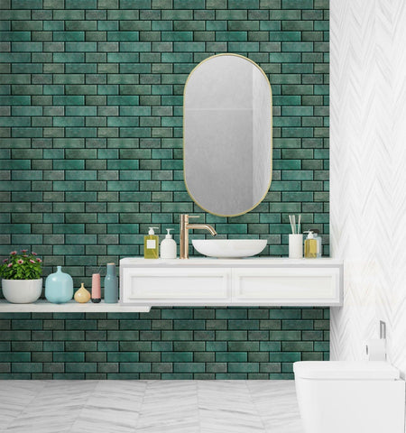 Green Peel and Stick Tiles | Peel and Stick Tiles for Backsplash