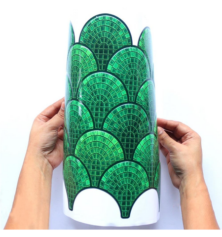 Fauxsaic Parakeet Green Peel And Stick Wall Tile | Kitchen Backsplash Tiles | Self Adhesive Tiles