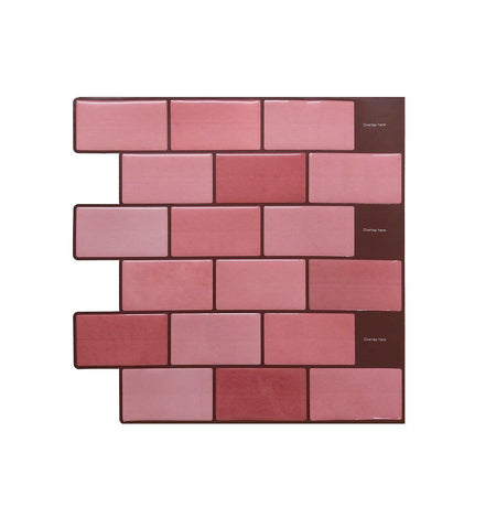 Rose Gold Subway Peel and Stick Wall Tile | Kitchen Backsplash Tiles