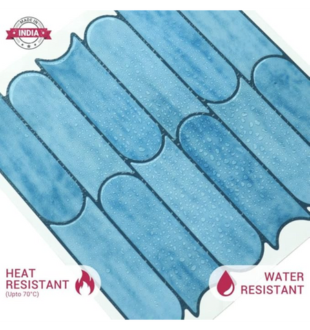 Sky Blue Peel & Stick Tiles | Easy DIY Adhesive Backsplash for Kitchen Walls