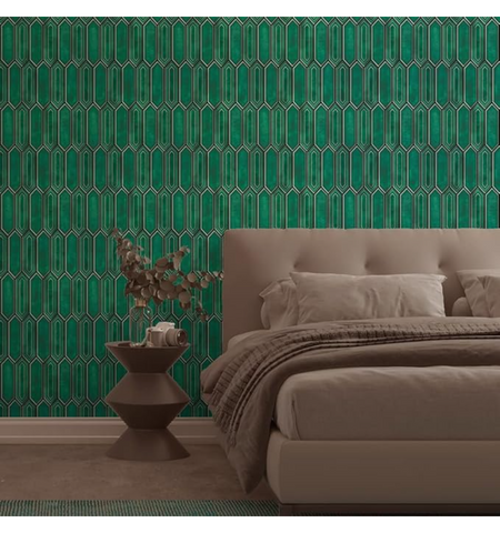 Forest Green Peel And Stick Wall Tile | Kitchen Backsplash Tiles | Self Adhesive Tiles