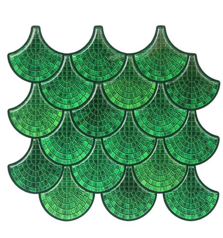 Fauxsaic Parakeet Green Peel And Stick Wall Tile | Kitchen Backsplash Tiles | Self Adhesive Tiles