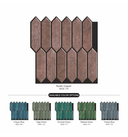 Radiant Green Long Hexagon Peel and Stick Wall Tile | Kitchen Backsplash Tiles | Self Adhesive Tiles (Copy)