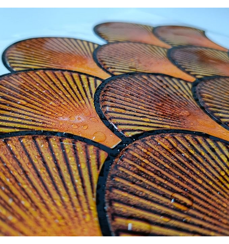 Orange Shell Peel And Stick Wall Tile | Kitchen Backsplash Tiles