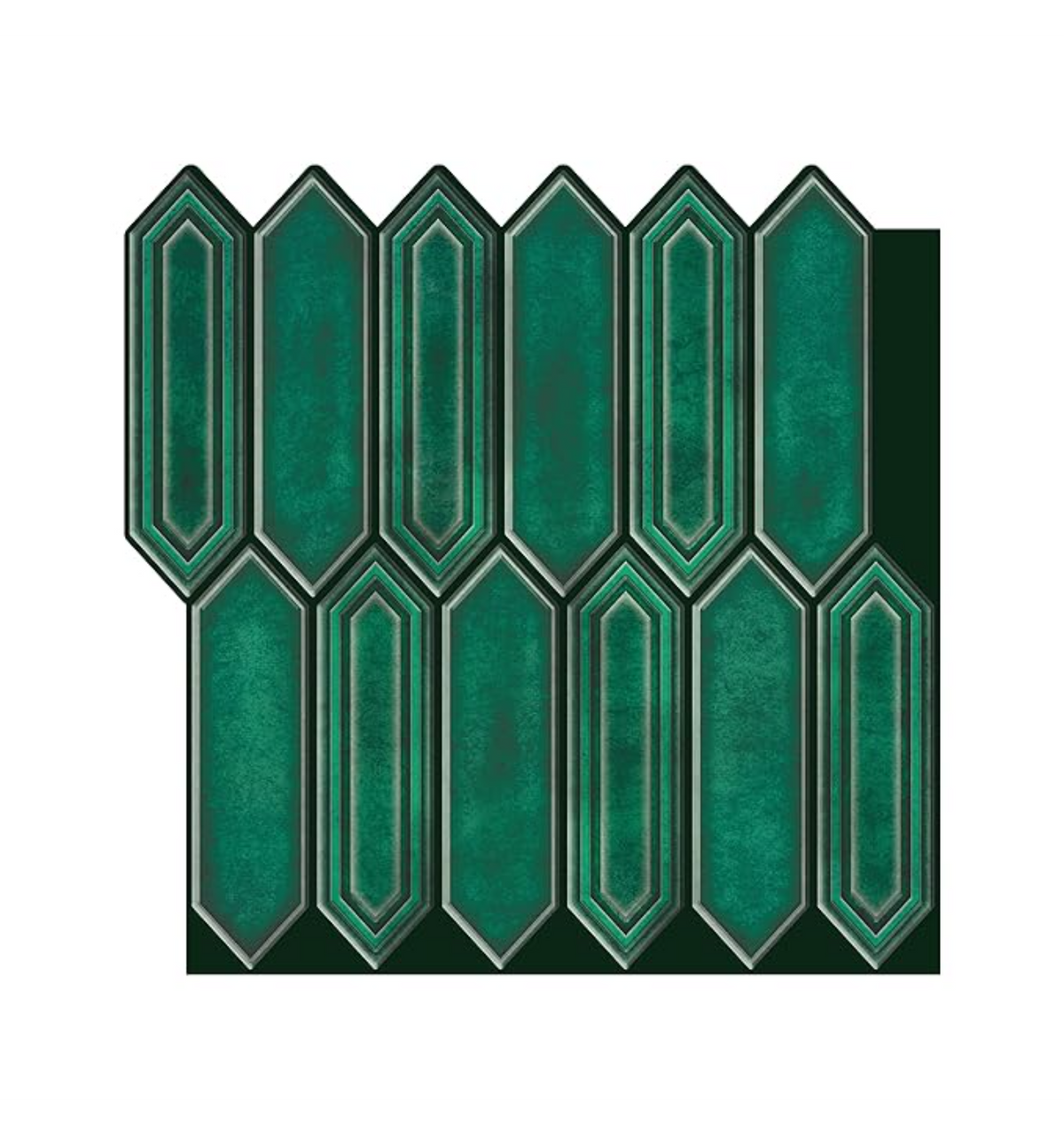 Forest Green Peel And Stick Wall Tile | Kitchen Backsplash Tiles | Self Adhesive Tiles