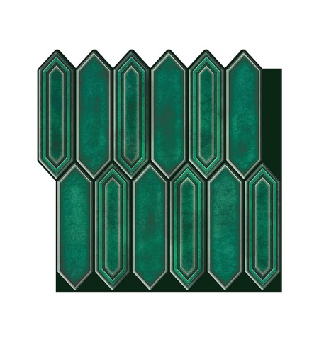 Forest Green Peel And Stick Wall Tile | Kitchen Backsplash Tiles | Self Adhesive Tiles