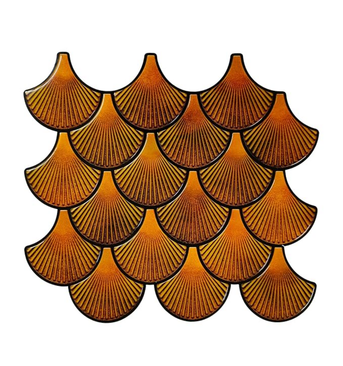 Orange Shell Peel And Stick Wall Tile | Kitchen Backsplash Tiles