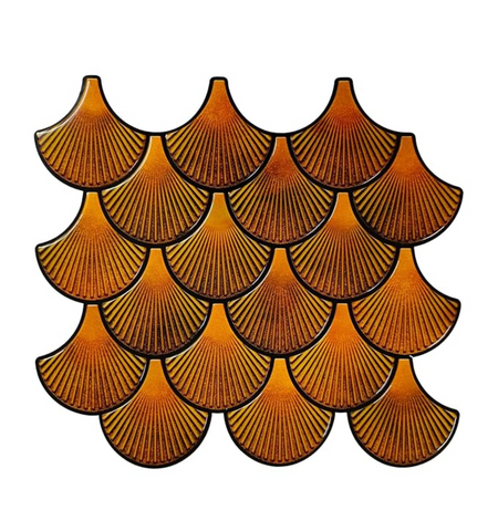 Orange Shell Peel And Stick Wall Tile | Kitchen Backsplash Tiles