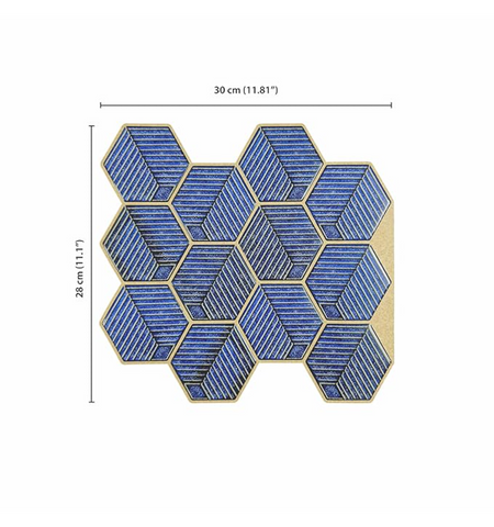 Royal Blue Hexagon Kitchen Backsplash Tiles | Peel and Stick Wall Tile