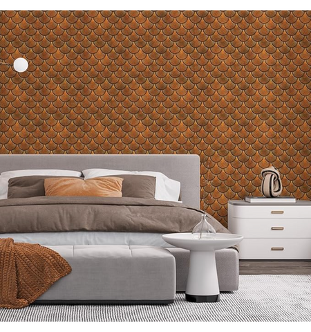 Orange Shell Peel And Stick Wall Tile | Kitchen Backsplash Tiles