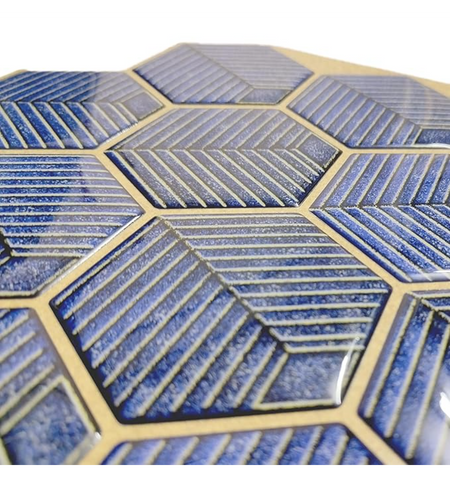 Royal Blue Hexagon Kitchen Backsplash Tiles | Peel and Stick Wall Tile