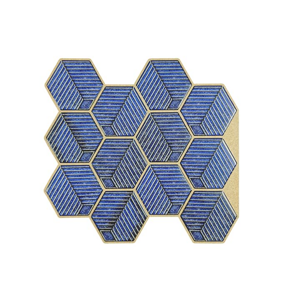 Royal Blue Hexagon Kitchen Backsplash Tiles | Peel and Stick Wall Tile