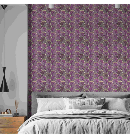Purple Hexagon Peel and Stick Wall Tile | Kitchen Backsplash Tiles