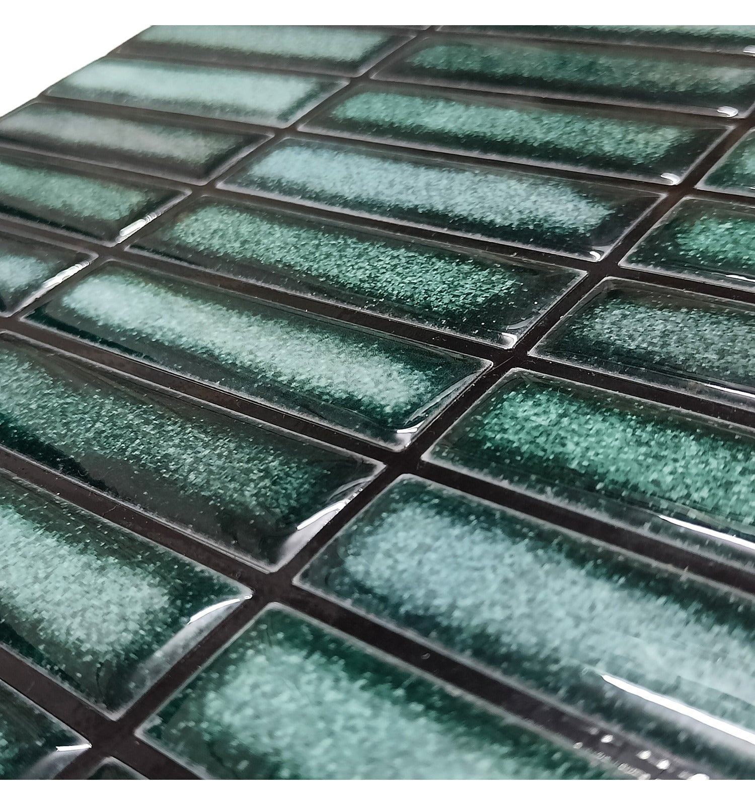 KitKat Teal Blue Tiles | 3D Mosaic Peel and Stick Wall Tile | Peel and Stick Backsplash Kitchen Tiles