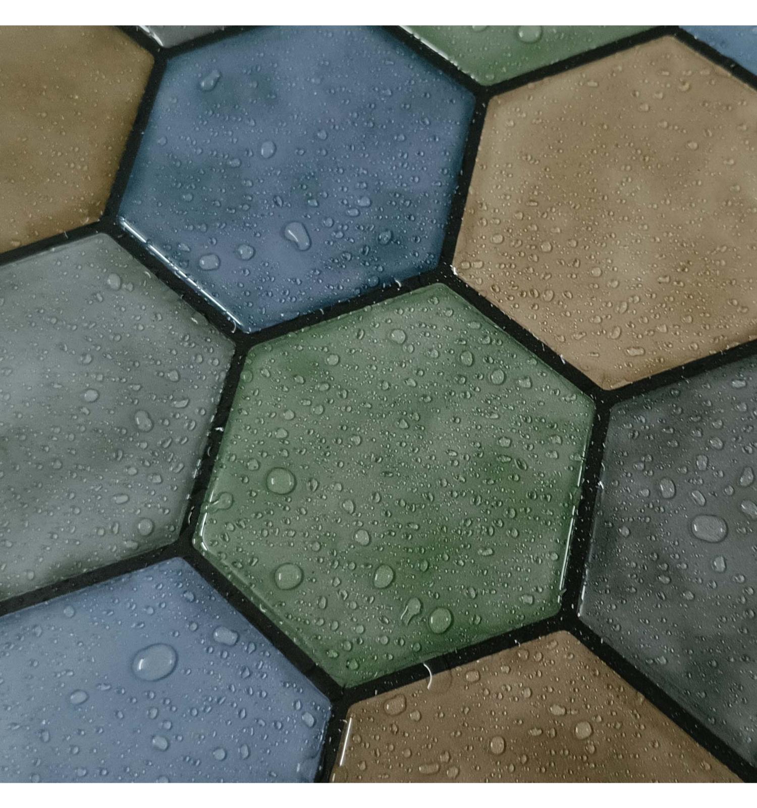 Multicolor peel and Stick Wall Tile | Hexagon Kitchen Backsplash Tiles | self Adhesive Tiles for Home Décor