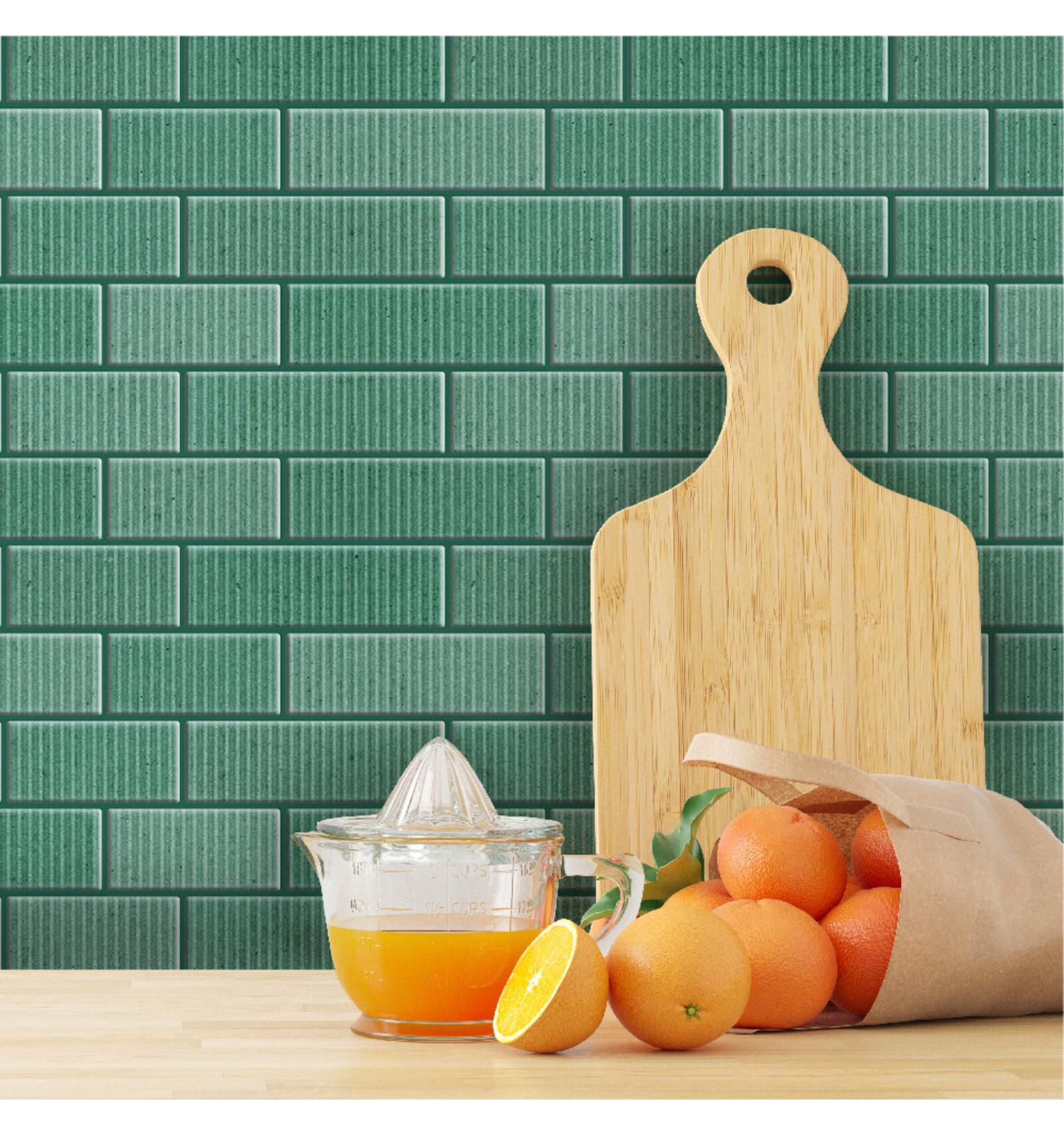 Fluted Peel and Stick Backsplash Self Adhesive 3D Wall Tiles for Home Décor | Kitchen Backsplash Tile