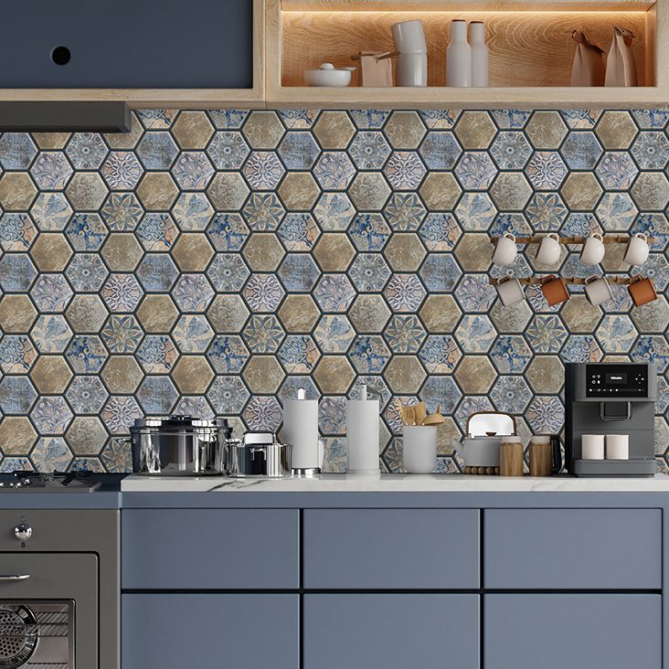 Hexagonal Peel and Stick Wall Tile | Hexagon Kitchen Backsplash Tiles