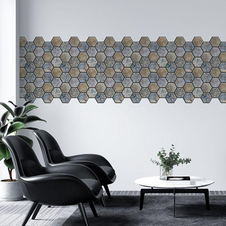 Peel and Stick Hexagon Tiles | Peel and Stick Backsplash – Mosaicowall