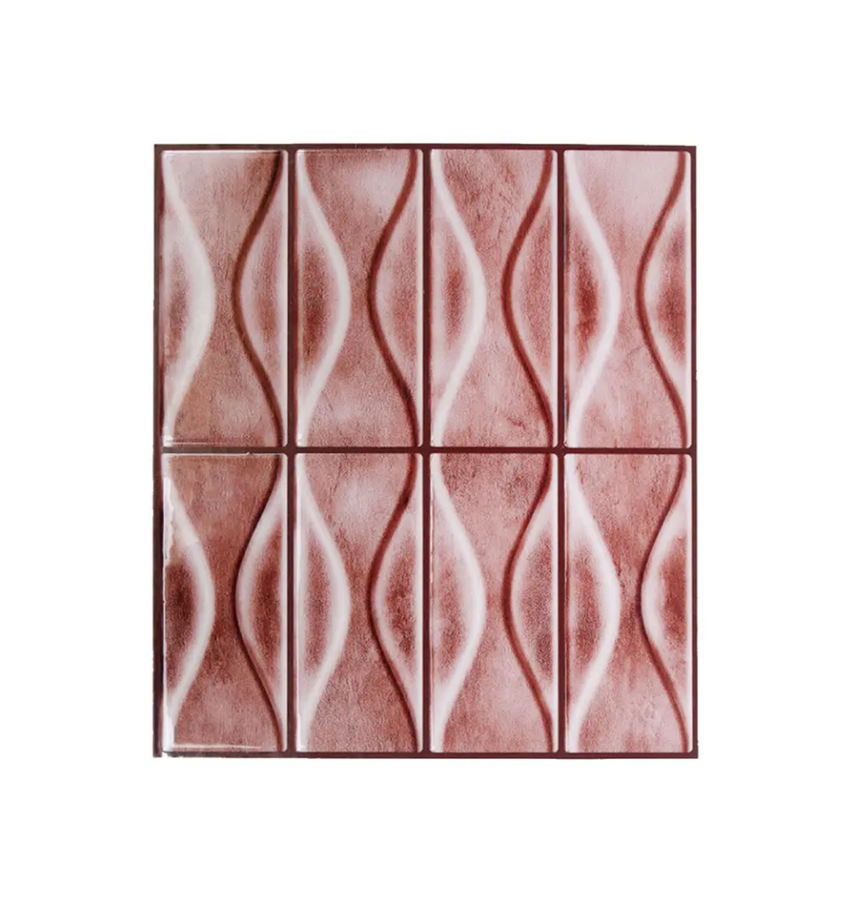 Dusty Rose 5 Piece Peel and Stick Kitchen Backsplash Tile