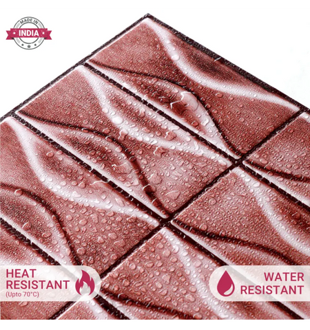 Dusty Rose 5 Piece Peel and Stick Kitchen Backsplash Tile