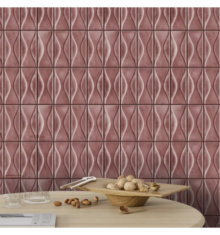 Dusty Rose 5 Piece Peel and Stick Kitchen Backsplash Tile