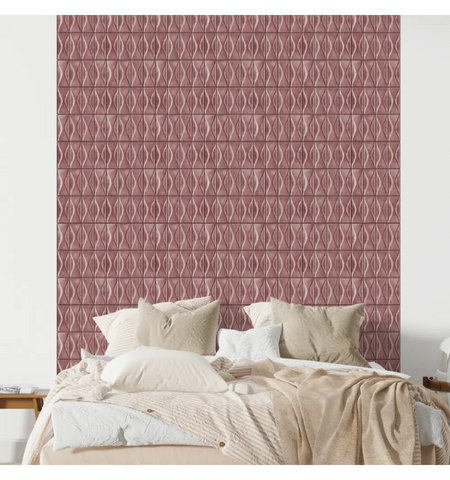 Dusty Rose 5 Piece Peel and Stick Kitchen Backsplash Tile