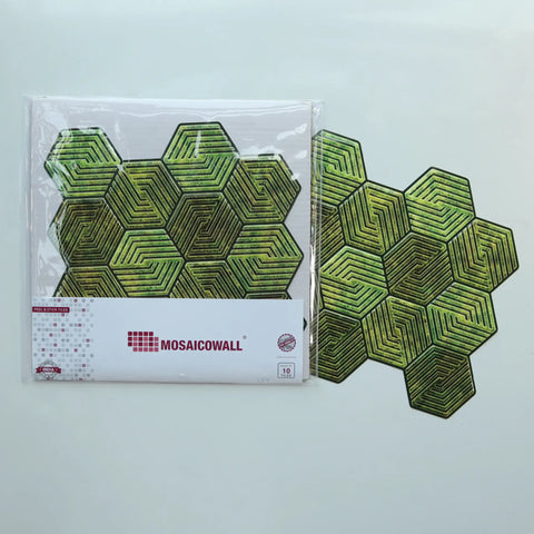 Olive Green 3D Spiral Honeycomb Peel and Stick Backsplash Tile | Self-Adhesive