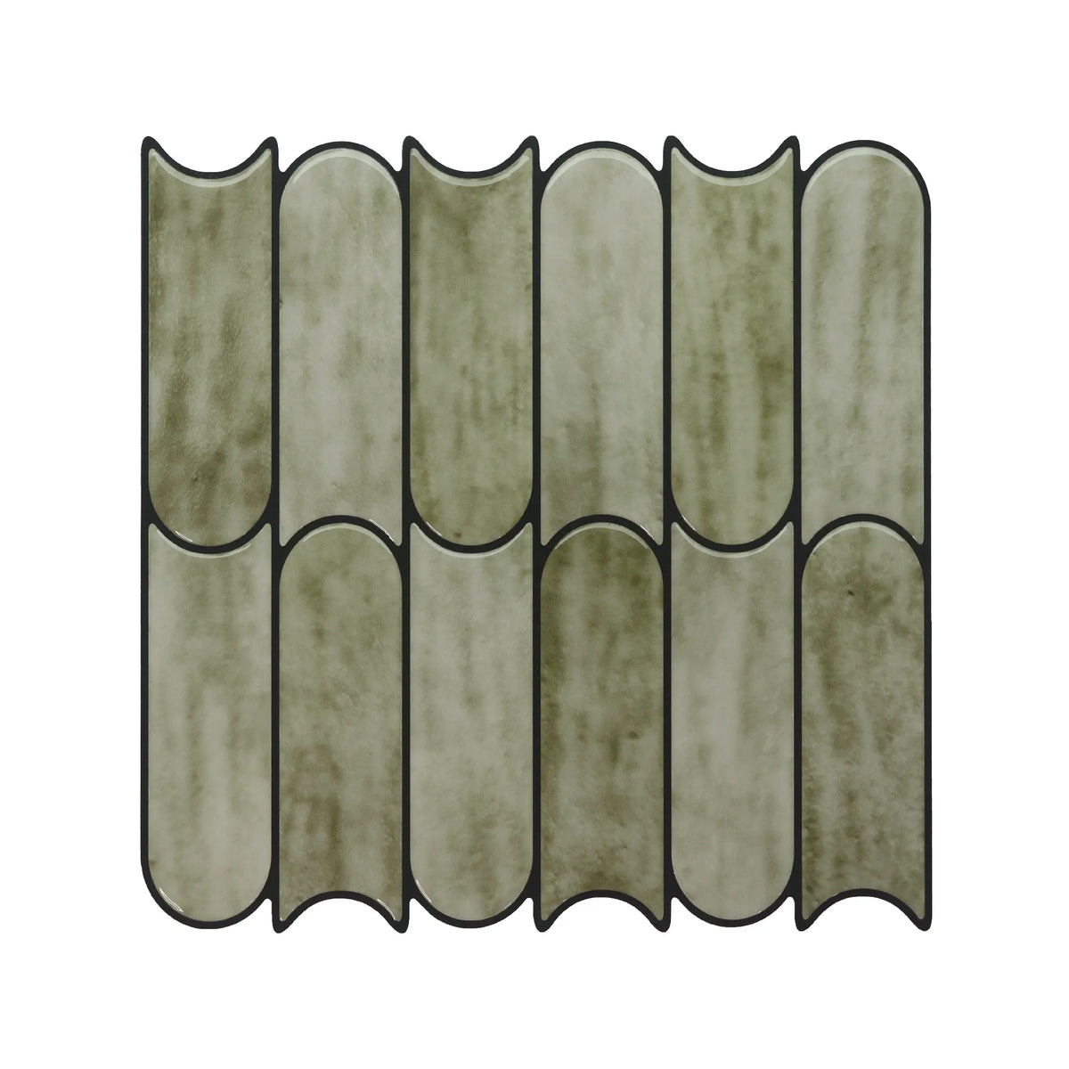 Sage Green Bullet Tile Peel and Stick Tile