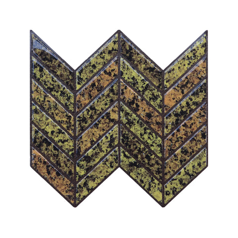 Mustard Gold 3D Chevron Peel and Stick Backsplash Tile | Self-Adhesive