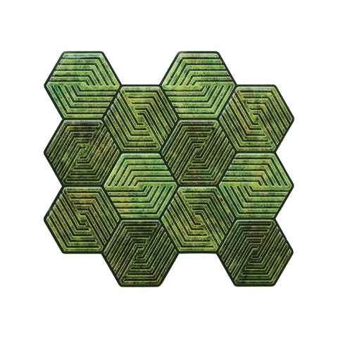 Olive Green 3D Spiral Honeycomb Peel and Stick Backsplash Tile | Self-Adhesive