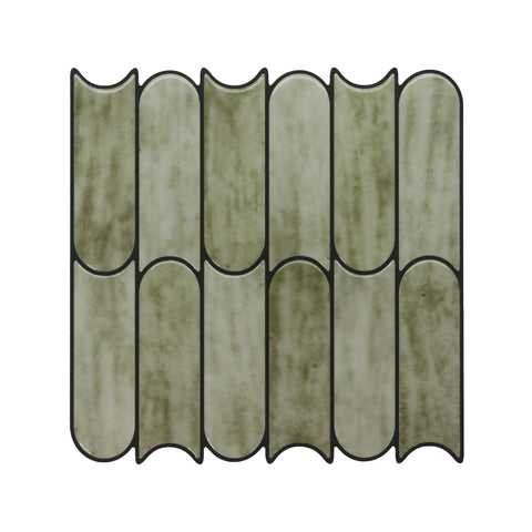 Sage Green Bullet Tile Peel and Stick Tile
