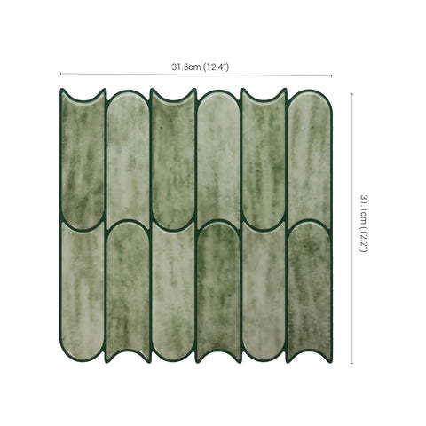 Moss Green Bullet Peel and Stick Wall Tile | Kitchen Backsplash Tile | Self Adhesive Tile For Home Decor