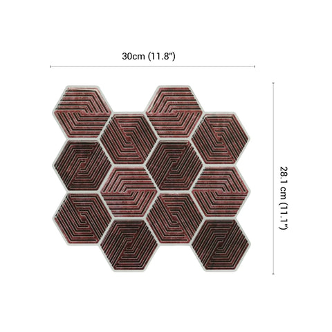 Dusty Rose 3D Spiral Honeycomb Peel and Stick Backsplash Tile | Self-Adhesive