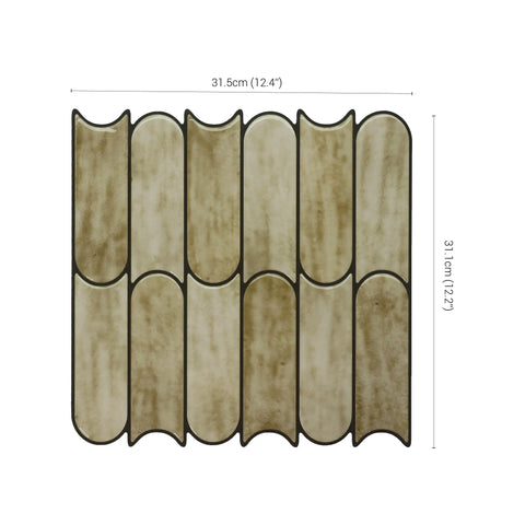 Olive Green Bullet Peel and Stick Wall Tile | Kitchen Backsplash Tile | Self Adhesive Tile For Home Decor