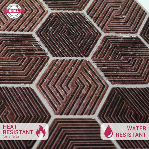 Dusty Rose 3D Spiral Honeycomb Peel and Stick Backsplash Tile | Self-Adhesive