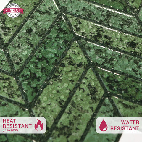 Forest Green 3D Chevron Peel and Stick Backsplash Tile | Self-Adhesive