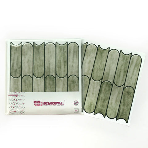 Moss Green Bullet Peel and Stick Wall Tile | Kitchen Backsplash Tile | Self Adhesive Tile For Home Decor