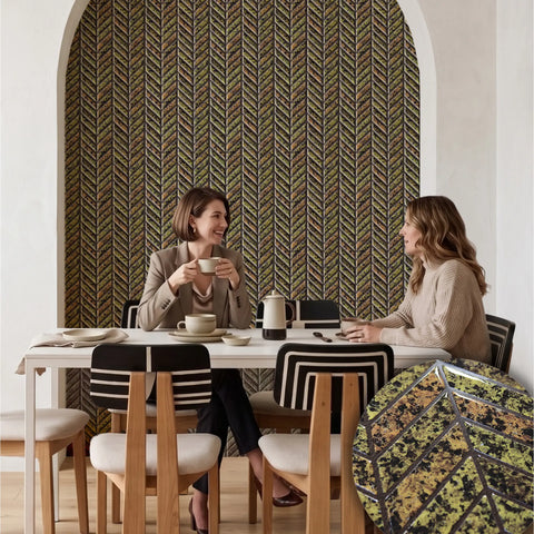 Mustard Gold 3D Chevron Peel and Stick Backsplash Tile | Self-Adhesive