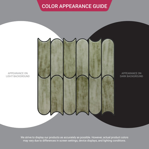 Sage Green Bullet Tile Peel and Stick Tile
