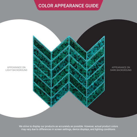 Teal 3D Chevron Peel and Stick Backsplash Tile | Self-Adhesive