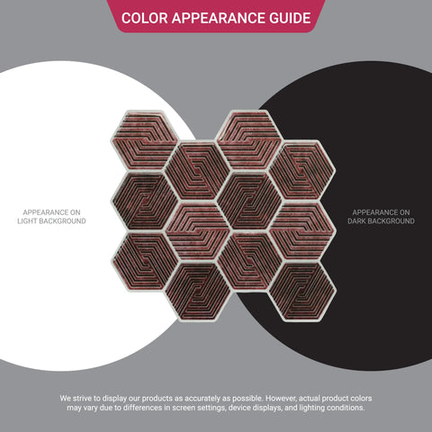 Dusty Rose 3D Spiral Honeycomb Peel and Stick Backsplash Tile | Self-Adhesive