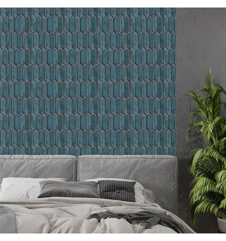 Crayon Blue Peel and Stick Wall Tile | Kitchen Backsplash Tiles