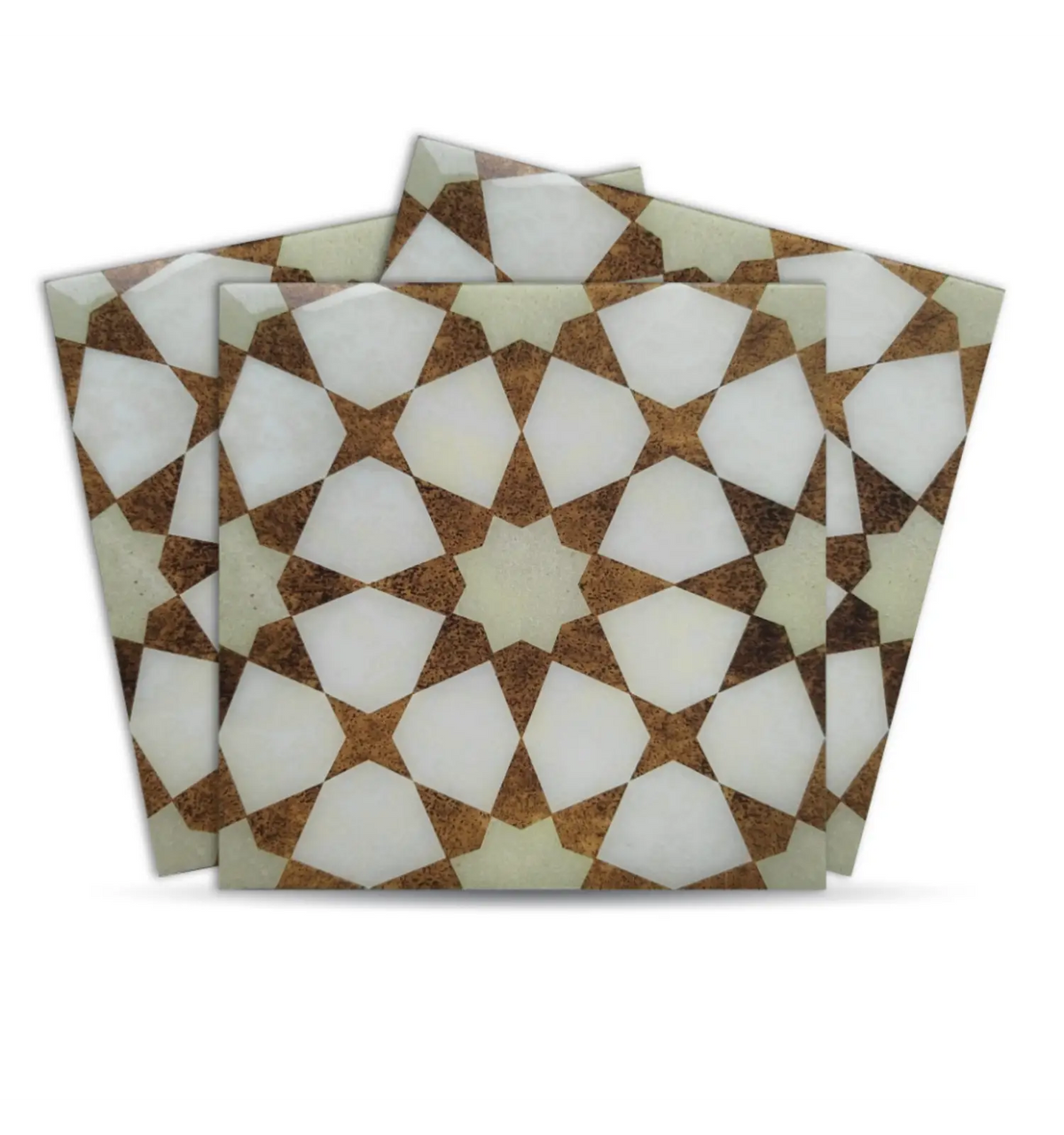 Moroccan Peel and Stick Floor Tiles | Anti-Slip PU Tile Stickers
