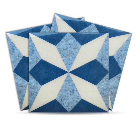 Geometric Peel and Stick Floor Tiles - Self Adhesive PU Tile Stickers